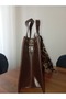 Women's Scarf Detailed Hand and Shoulder Bag with Adjustable Strap, Stylish Daily Bag - 4