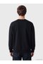 Özmarka New Season Black Crew Neck Printed Men's Sweatshirt - 4