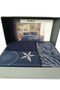 Corallino Double Pique Duvet Cover Set Navy Blue - 100% Cotton