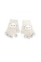 3-8 Years Old Girls' Winter Warm Knitted Gloves – Flexible Lycra Stoned Cat Design Daily School Park Gloves - 3