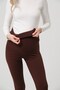 Maternity Adjustable Waist Ribbed Thermal Leggings Aci Brown - 7