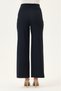 Maternity Wide-Leg Gabardine Fabric Pants, Elastic Waist and Adjustable (Navy Blue) - 4