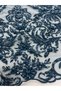 Stone Beaded Embroidered Evening Dress Fabric - Petrol Color - 4