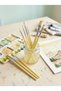 6-Piece Artist Brush Set Watercolor Acrylic Gouache Synthetic Bristle Yellow - 5