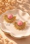 Vintage Design Gold Color Stone Women's Earrings - 2