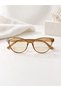 Nila 51 Ekartman Beige Cat Eye Bone Transparent Women Men Unisex Blue Light Protection Screen Glasses Eyewear - 2