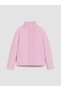 Pink Stand Collar Girls' Puffer Coat