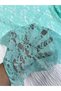 Mint Green Cordone Lace Fabric - Floral Patterned - 2