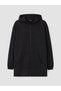 Black Plus Size Hooded Women's Cardigan - 2