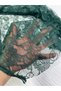 Emerald Green Lace Fabric Thin - Floral Patterned - 2