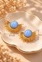 Vintage Design Gold Color Stone Women's Earrings - 2