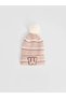 Pink Pompom Detailed Girls' Beret