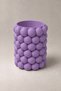 Bubble Patterned Decorative Makeup Brush Holder and Pen Holder - Modern Aesthetic Multi-Purpose Tabletop Organizer 9cm - 2