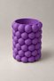 Bubble Patterned Decorative Makeup Brush Holder and Pen Holder - Modern Aesthetic Multi-Purpose Tabletop Organizer 9cm - 2