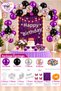 Fairy Led Butterfly Chrome Purple Black Silver Birthday Concept Birthday Celebration Party Set Balloon Birthday Ornament Party Supplies