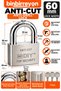 60mm Cut Resistant Steel Padlock 3 Keys Included Pd065 - 4
