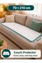 Liquid-Proof Sofa Protector Mattress Protection Mat 70X210 cm White Green Striped