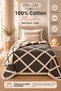 Premium Geometric Square Patterned 100% Cotton Muslin Double-Sided Bedspread Pike 170X230 Single Size - 6