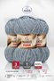 Plush • Light Gray (14671) • 3-Pack × 200Gr/92M • Scarf, Beanie, Blanket, Home Decor Rope