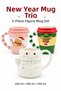 Cookie Man Deer Snowman Christmas 3-Piece Mug Set