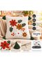 2-Piece Punch Embroidered Tasseled Decorative Throw Pillow Cover - 3