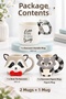Set of 3 Mugs and Coffee Cups with Raccoon Figures - 6