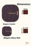 1 Piece Coaster and 4 Piece Cup Mat Set - Plum - 6