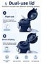 600 ml Water Bottle, 304 Stainless Steel Children's Water Bottle, Double Drinking Mode, Child Water Bottle with Locking Lid - 3