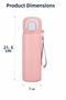 600 ml Water Bottle, 304 Stainless Steel Children's Water Bottle, Double Drinking Mode, Child Water Bottle with Locking Lid - 3