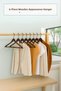 6-Piece Wooden Look Hanger Brown 44 cm