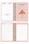 2027 Year A5 Weekly Planner Spiral Bound 15X21 cm - 12 Months - Cherry with Motivational Pages - 7