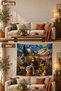 Cat Mona Lisa with Pearl Earrings Cat Art Collage Stain-Resistant Fabric Wall Covering Wall Tapestry Tapestry - 5