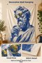Modern Art with Antique Sculpture Figure with Glasses Stain Resistant Fabric Wall Covering Wall Tapestry Tapestry - 4