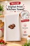 Coffee Beans Kitchen Hand Towel 35X50 cm Cotton Digital Printed Decorative Towel - 6
