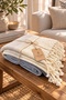 Buldan Kara Pattern 100% Cotton Double Bedspread, Pique & Sofa Cover Shawl (200cm X 220cm) - 3