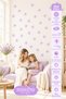 Lilac Mini Flowers 49 Pieces Modern Wall Sticker Set Mnb-115 - 3