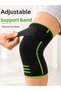 Adjustable Band Sports Knee Brace Breathable Flexible Knee Support Black Green