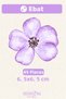 Lilac Mini Flowers 49 Pieces Modern Wall Sticker Set Mnb-115 - 4