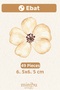 Cream Mini Flowers 49 Pieces Modern Wall Sticker Set Mnb-131 - 4