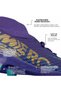Women's Purple Gold Patterned Semi-Professional Turf Football Shoes - 7