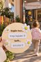 Baby First Memories Board 18X18 cm |   Papatyalı Wooden and Plexiglass Writable Photo Shooting Disc
