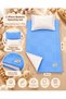Baby Changing Mat Set with Pillow, Double-Sided Soft Filled Cotton Pique Changing Mat 85X45 cm - 3