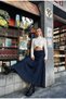Women's Indigo 7W6-50 Relaxed Fit Maxi Denim Skirt - 4