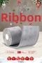 Christmas Silver Snowflake Wire Woven Ribbon 5 Meters – Glittery Overlock Edged Hidden Wire Voluminous Bow and Tree Decoration Ribbon