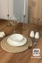 Handmade Wicker Jute Plate, Bohemian Luxury Plate, American Style Plate Diameter 33 Cm. - 3