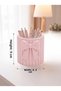 Striped Ribbon Desktop Pen Holder |   Makeup Organizer |   Decorative Toothbrush Holder - 3