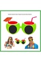 Watermelon Shaped Tropical Hawaiian Summer Hello Party Glasses Bezoss