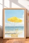 6 Piece Mediterranean Beach Umbrellas Framed Painting Set Italy Posters Wall Decor Sixit39 - 3