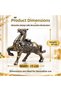 Luxury Alloy Metal Decorative Ashtray with Horse Figure Lid and Jewelry Storage Box Metal Trinket Box 25 X 20 cm - 8