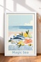 6 Piece Seafood Table Framed Painting Set Italy Posters Wall Decor Sixit36 - 4